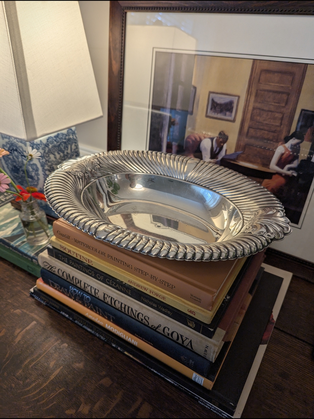 1930's Wm. A. Rogers "Wellington" Silver-Plated Scalloped Serving Bowl - Picture 2 of 8